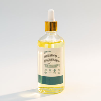 Linen Water Sweet Almond Body, Skin & Hair Oil leaves a light, calming almond fragrance while smoothing, repairing, and refreshing the entire body.